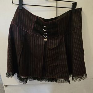 Delia's Never Grow Up Pinstripe Pleated Skirt - 1x